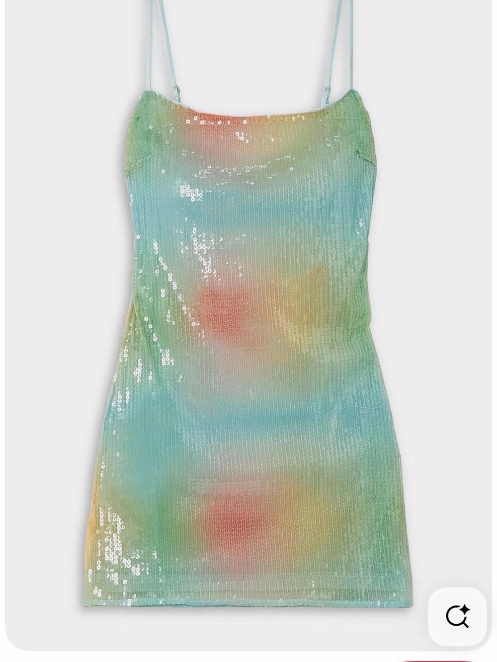 STAUD Pale Blue Sequin Slip Dress - Picture 1 of 4
